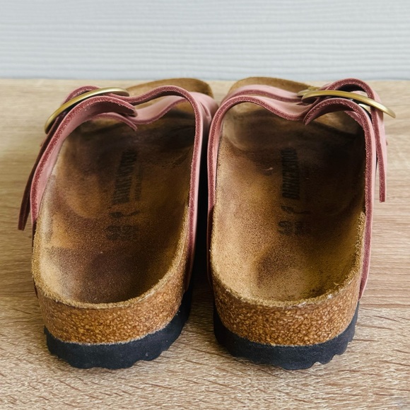 Birkenstock Women’s Leather Sliders Arizona Big Buckle Sandals - Picture 9 of 11